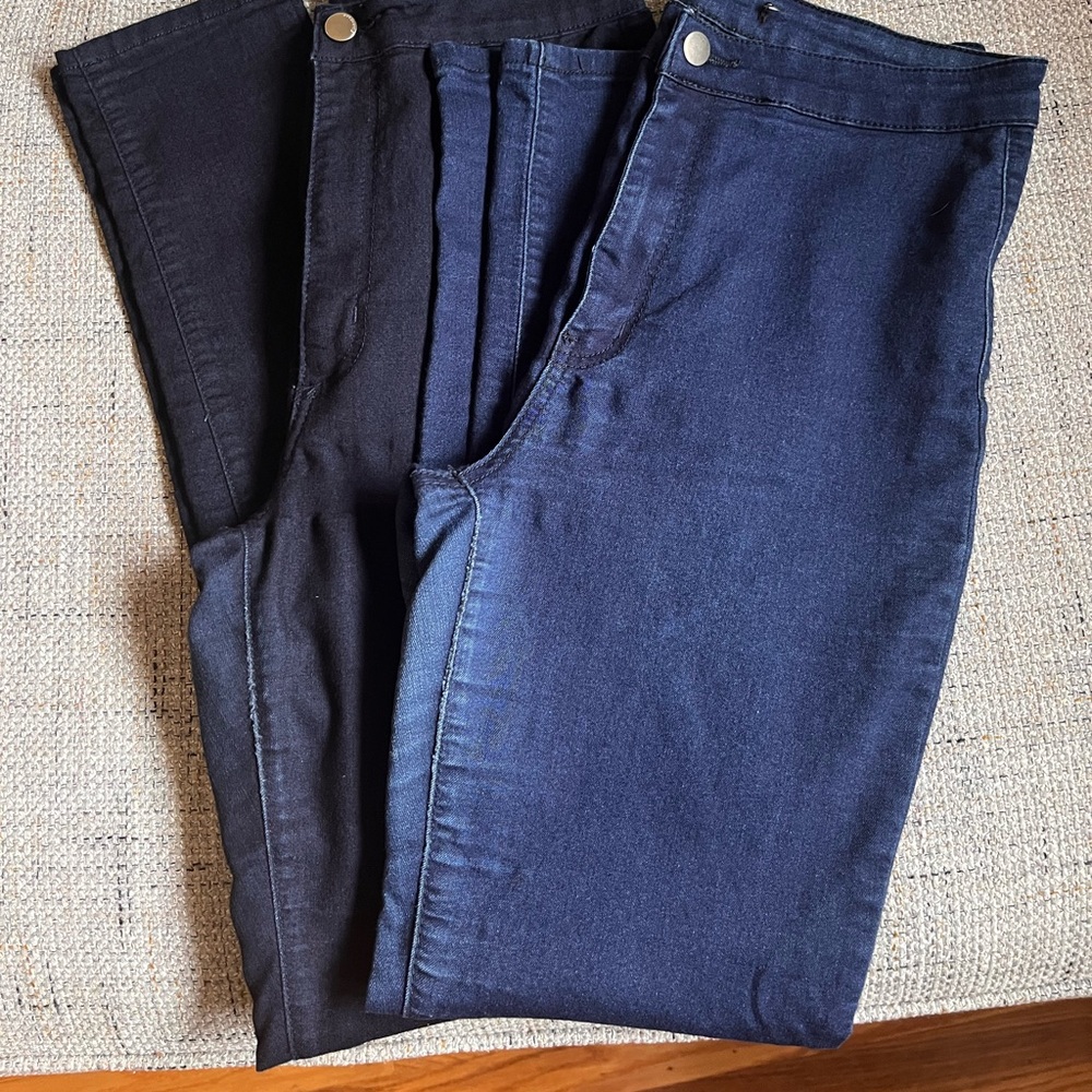 FashionNova Black and Forever21 Blue Denim Jeans